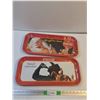Image 1 : (2) Coca-Cola Serving Platters 19x8.5"