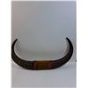 Image 8 : Hand Carved Water Buffalo Horns - Robert Johnson, HMCS Mackenzie - PREFERRED PICK-UP  - 30"x 15" x 3