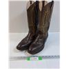 Image 1 : Snakeskin Cowboy Boots - Size 12