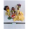 Image 1 : (3) Cultural Dolls (Hawaiian, Jamaican, indigenous) - 10-12" Tall