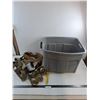 Image 1 : Safety Harness, Nail Gun Rounds, Plastic Storage Bin - 20x14x16" - PICK UP