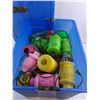 Image 2 : Plastic Storage Bin - 22x15x14" - w/Patio Lanterns - No Power, As is