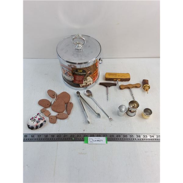 Ice Bucket, Corkscrews, Bartender Tools, Stones