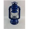 Image 2 : Vintage Blue Kerosene Lantern - 11.5" Tall - Pickup Only