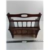 Image 1 : Wooden Magazine Rack - 17x9x15"