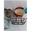 Image 3 : Cooking Pot w/Lid, Ceramic Bowl, Kettle, Candy Dish, Jar Set, Metal Butter Dish, Footed Trinket Dish