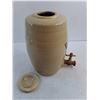 Image 2 : Stoneware Wine Barrel Dispenser - 12" Tall