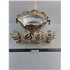 Image 1 : Silver-Plated Punch Bowl Set (12 Cups) - Pickup Preferred