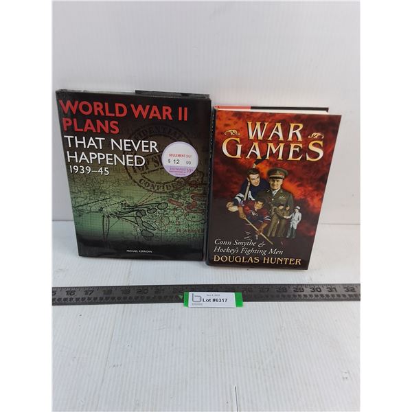 (2) Hard Cover Books (WWII Plans, War Games)