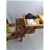 Image 3 : Vintage Portable Seamstress Table w/Contents - Needs Repair - As Is - 17.5x8x14" - Pickup Only
