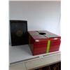 Image 2 : Christmas Box As Is 20.5"x20"x11", Baking Tray 16.5"x11.5"