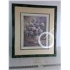 Image 1 : Framed Art Print Of A Bouquet Of Hydrangeas 24.5"x28.5