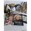 Image 2 : (2) Marilyn Monroe Magazines, Proctor-Silex Iron Powers On, Variety of Gift Bags, Lantern, (2) Terra