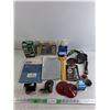 Image 1 : Fiberglass Cloth, Drum Brake Hardware Kit, Liquid Hardener, Tachometer, Oil Pressure Gauge, Misc