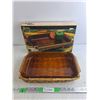 Image 1 : Anchor Hocking Harvest Amber Basket Buffet & Utility Dish 16" x 10"