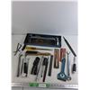 Image 1 : Metal Brush, Hex Wrenches, Screwdrivers, Ice Scraper, Metal File, Tool Caddy, Vise Grips, Wrenches