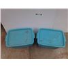 Image 2 : **(2) Rubbermaid Roughneck Plastic Storage Totes with Lids - Both 24" x 16" x 12", Cannot Ship