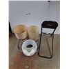 Image 1 : *(2) Lamp Shades 15" x 15" , Toilet Seat Riser with Handles, Adjustable Frame , Cannot Ship