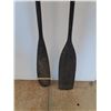 Image 2 : **(2) Wooden Boat Paddles 64" & 60", Cannot Ship