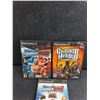 Image 2 : (3) Sony Playstation 2 Games - Smack Down vs Raw, Guitar Hero 3