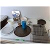 Image 1 : (3) Cooling Racks, Chord Buddy Guitar Learning System, Corelle Plates, Misc. Cannot Ship