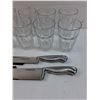 Image 3 : (8) Tumbler Glasses Set & (2) Knives