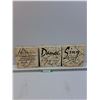 Image 1 : (3) Mantra Ceramic Decor - Each 8" x 8"
