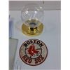 Image 2 : Boston Red Sox Patch, Baseball Globe, Trading Card Plastic Sleeves