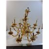 Image 1 : * Brass Candleabra - Some Wear - 24" x 28"  - CANNOT SHIP