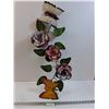 Image 1 : Metal Floral & Butterfly Decor - 33" x 14" - Pick-Up Preferred