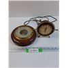 Image 1 : Barometer & Electric Vintage Clock, Some Wear
