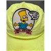 Image 2 : Bart Simpson Vintage Neon Yellow Ball Cap "Don't Have a Cow Man!"