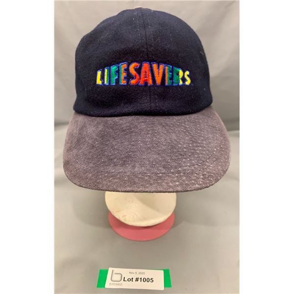 Lifesavers Vintage Ball Cap With Leather Snap-Back "The Candy With The Hole"