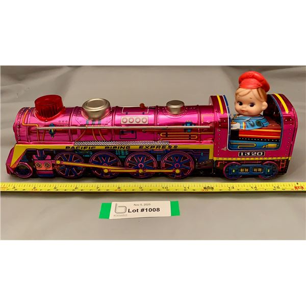Vintage 1960's Toy Tin Train "Pacific Piping Express" by KANTO Light Works!