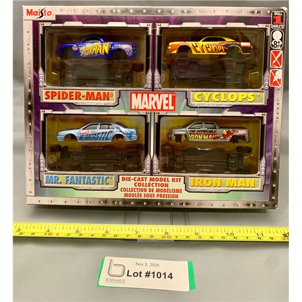 MAISTO - MARVEL Comics Die- Cast Model Car Kit Set: NIB Iron-Man Spider-Man