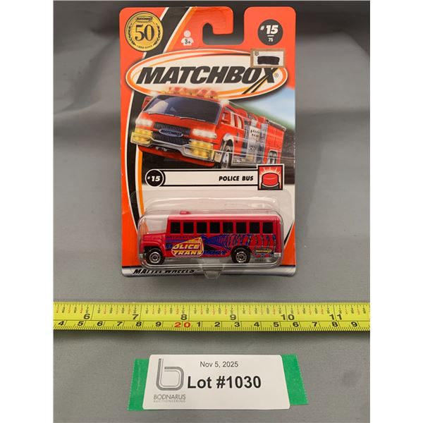 Matchbox Police Bus 50th Anniversary 2001 Issue - NIB