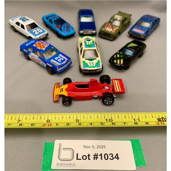 (9)Vintage Die-Cast 1980's Cars