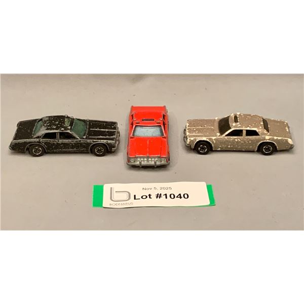 (3) Vintage Hot Wheels 1970's Redline Era Police / Fire Chief Cars