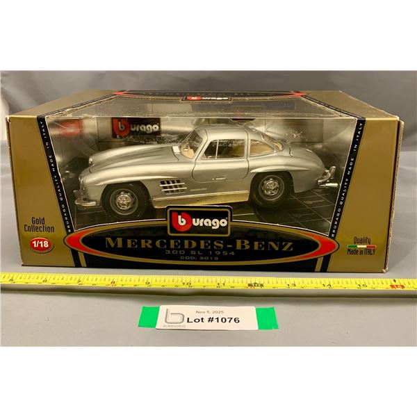 BURAGO 1/18 Die-Cast Rare 1954 Mercedes-Benz 300 SL Gold Collection - NIB