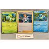 Image 1 : POKEMON - (3) Bulbasaur; Prof Research; Squirtle Cosmos Holo Cards