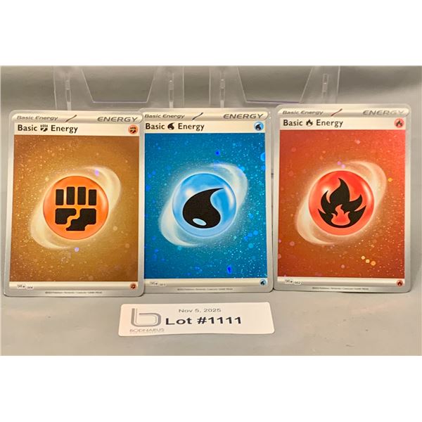 POKEMON - (3) 151 Holo / Swirl Holo Energy Cards