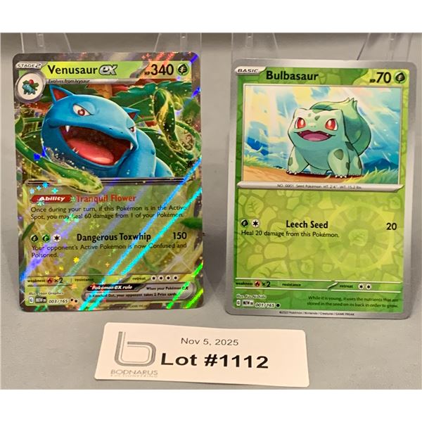 POKEMON - (2) Venusaur ex & Bulbasaur Reverse Holo / Holo Cosmos Cards