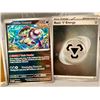 Image 4 : POKEMON - (5) 3x 151 Swirl Holo Energy Cards & 2x Brute Bonnet Holo Cards