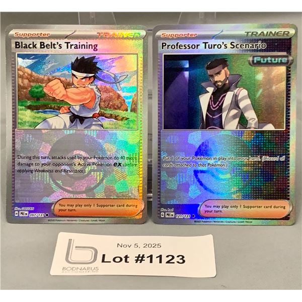 POKEMON - (2) Prismatic Holo Foil Pokeball Trainer cards