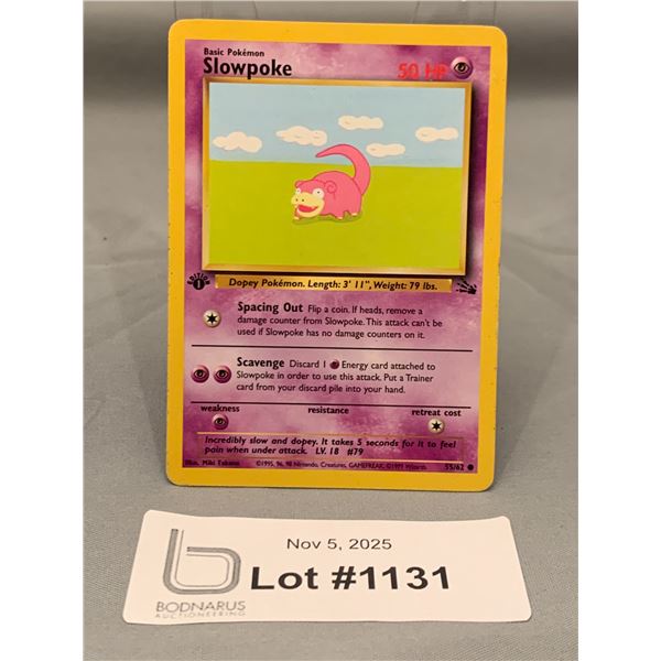 POKEMON - Vintage Rare 1999 - 1st Edition Slowpoke From Fossil Base Set!