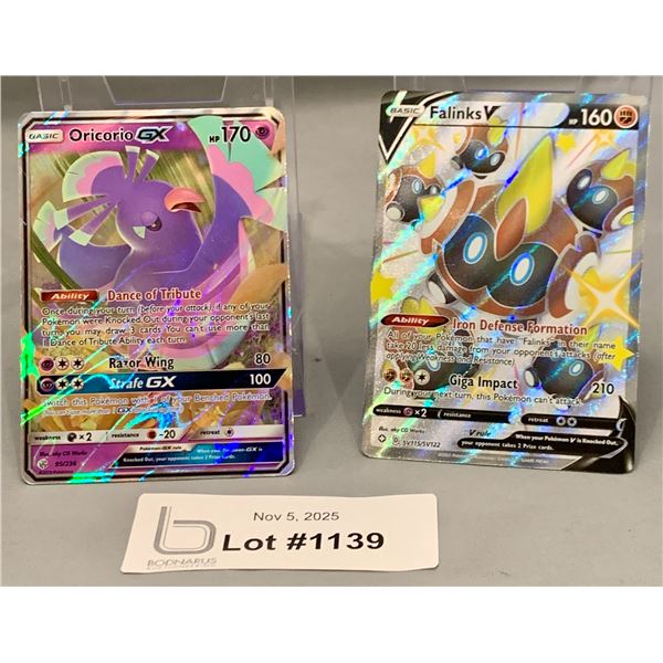POKEMON - (2) Shiny Holo Full Art Cards: Oricorio GX & Falinks V
