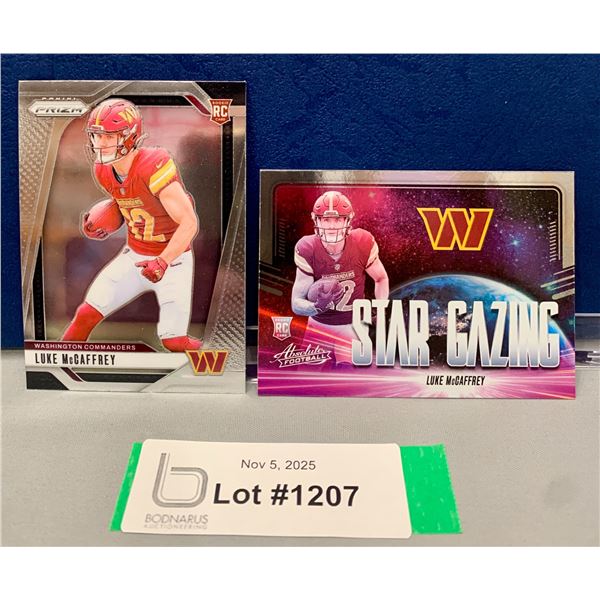 (2) HOT NFL Luke McCaffrey Washington Commanders Rookie Cards!