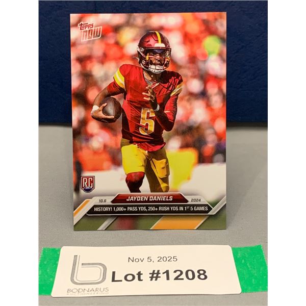 Jayden Daniels Topps NFL Rookie Card - History Topps NOW! Washington Commanders