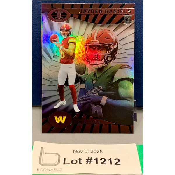 Jayden Daniels Panini Chrome Special Insert Rookie NFL Football Card!