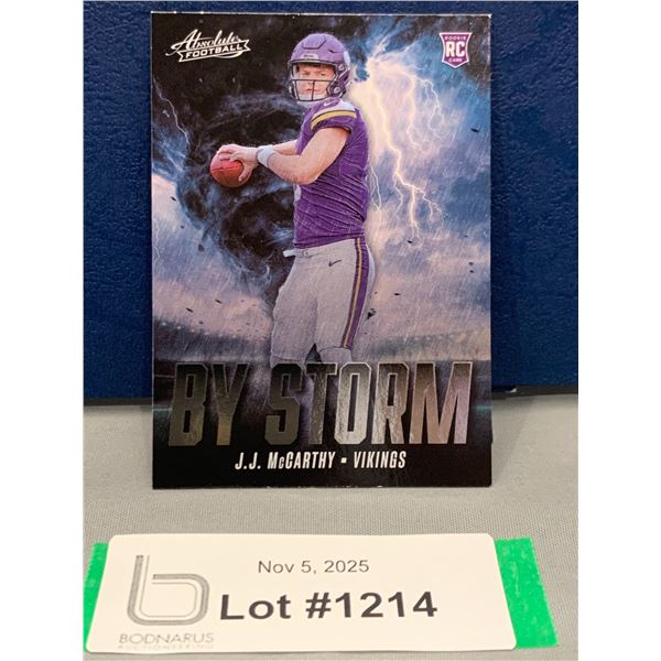 J.J. McCarthy Rookie NFL Football Card - Minnesota Vikings Insert card